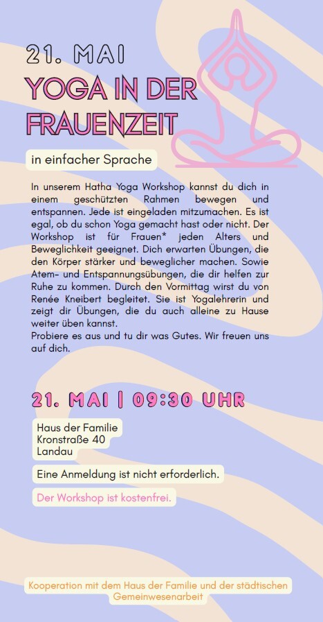 YOGA IN DER FRAUENZEIT in einfacher Sprache