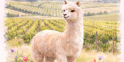 Weinprobe auf der Alpakaweide