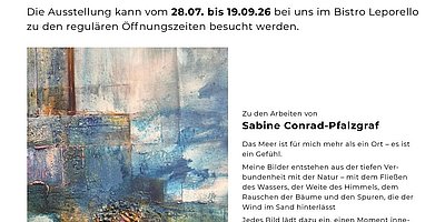 Kunst im Bistro Leporello - Bilderausstellung - Sabine Conrad-Pfalzgraf